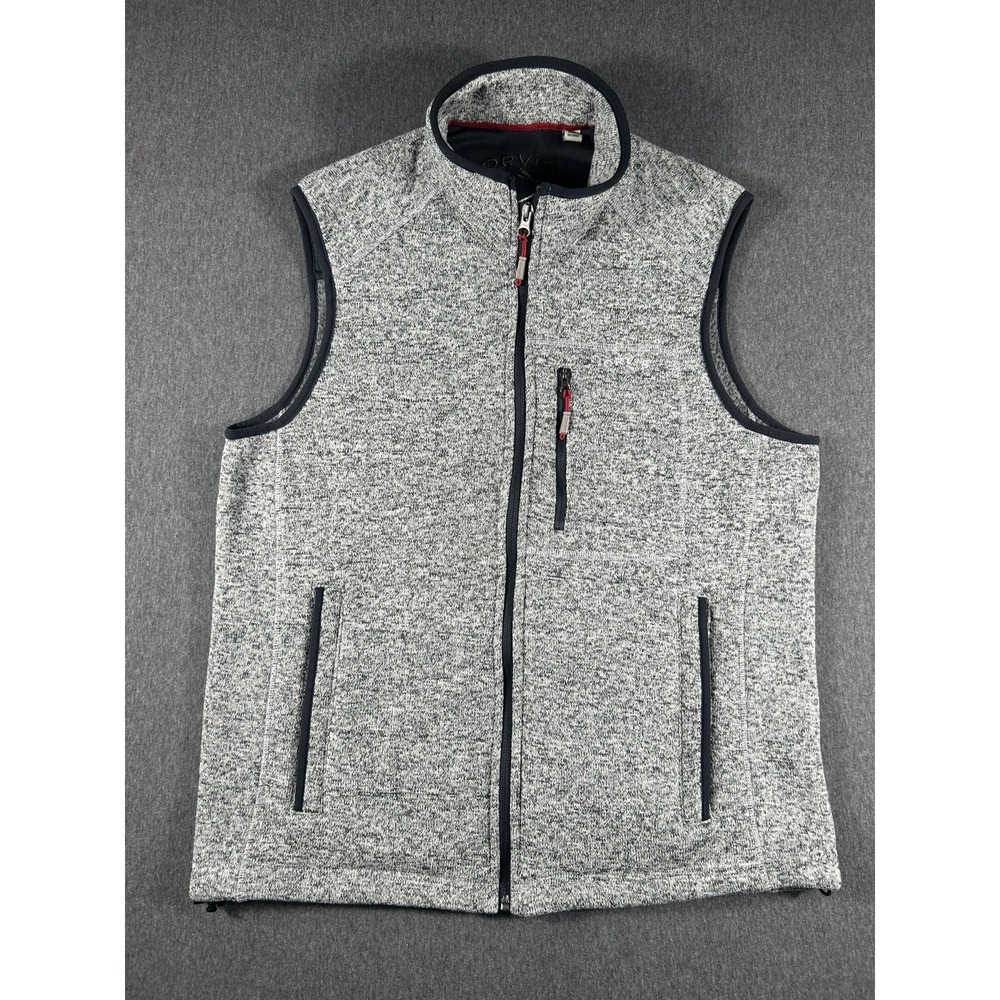 Orvis‎ Men's Full-Zip Sweater Fleece Vest in Heather Gray - Size Medium